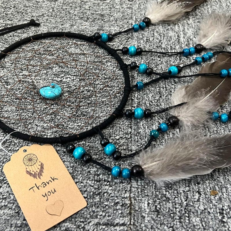 Awlee Dream Catchers Handmade Feather Dreamcatcher Circular Net for Kids Bed Room Wall Hanging Decoration Decor Ornament Craft - Image 1